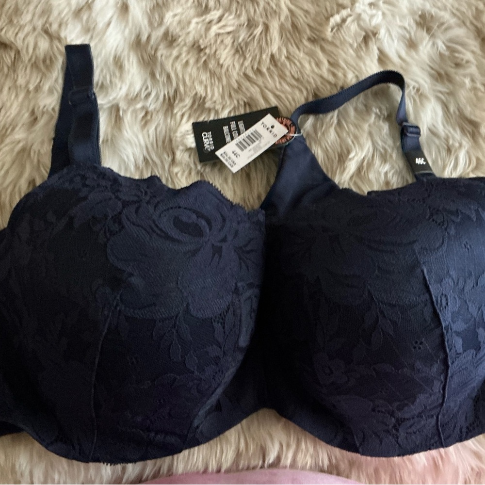 Elegant Navy Lace Bra